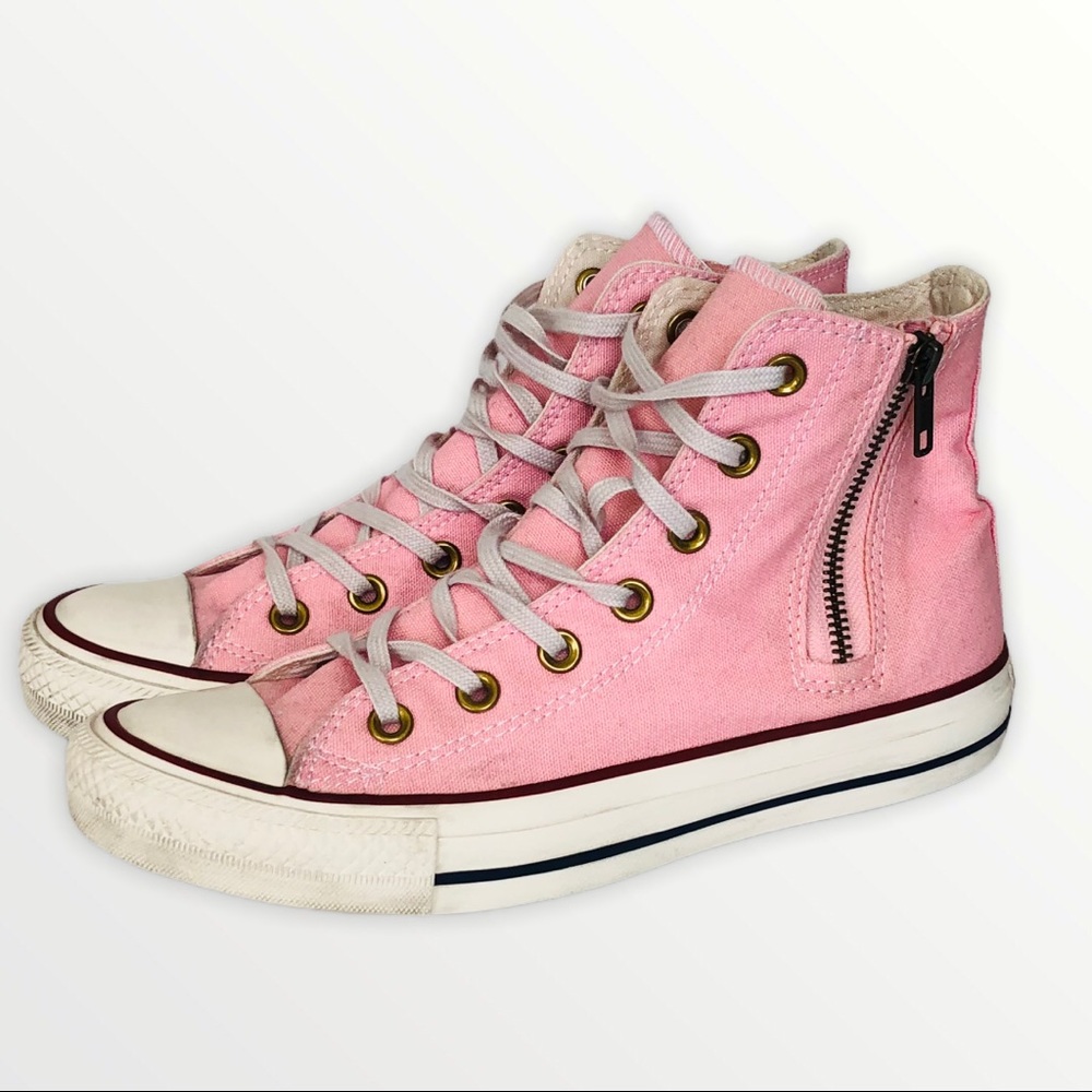 Converse all-star high top pink sneakers